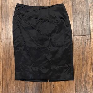 Armani Collezioni Black Silk Pencil Skirt
